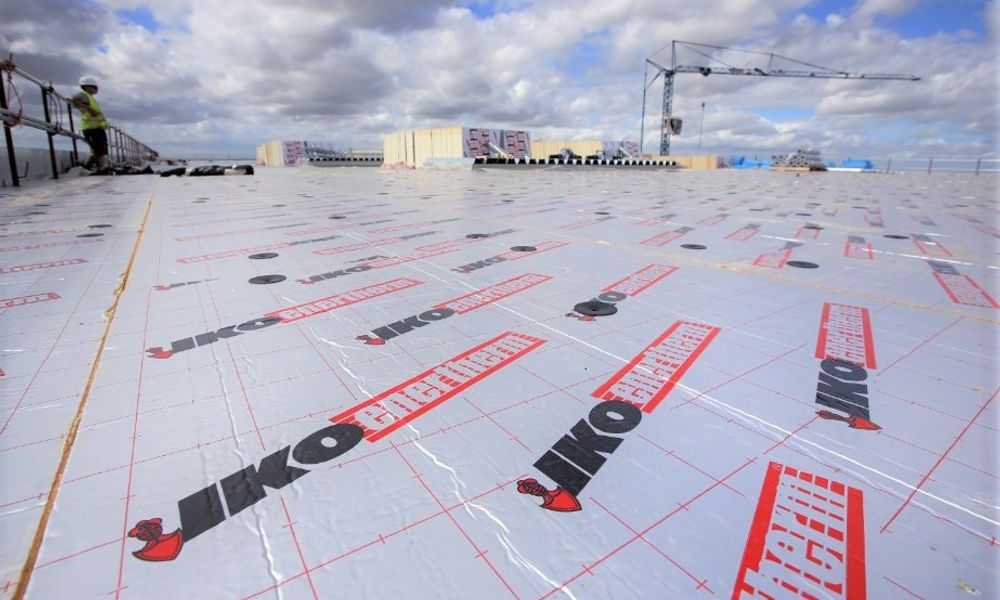Enertherm boards on commercial roof